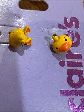 Kids Yellow Duck Stud Earrings by Claire's